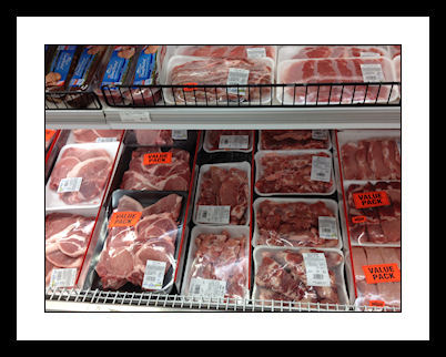 Meat Case at Hudd's Food Center